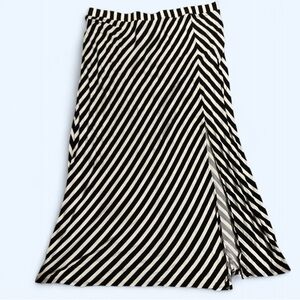 Lane Bryant Diagonal Striped A-Line Skirt